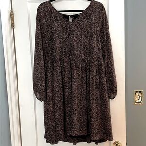 Madewell Tie-Back Leopard Print Dress